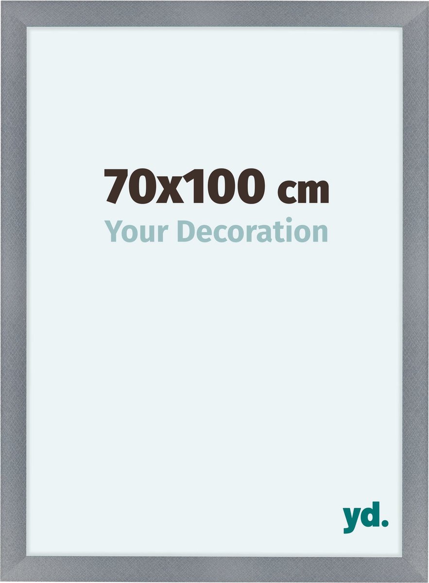 Your Decoration Como Mdf Fotolijst 70x100cm Aluminium Geborsteld - Grijs