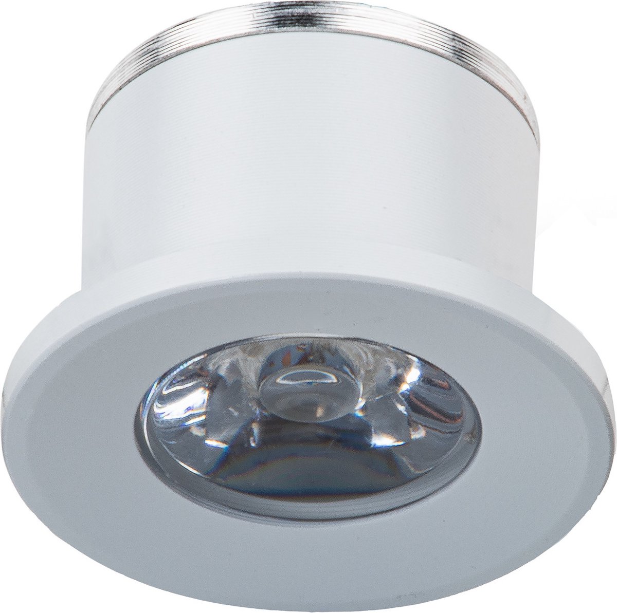 Led Veranda Spot Verlichting - 1w - Warm Wit 3000k - Inbouw - Rond - Mat Wit - Aluminium - Ø31mm