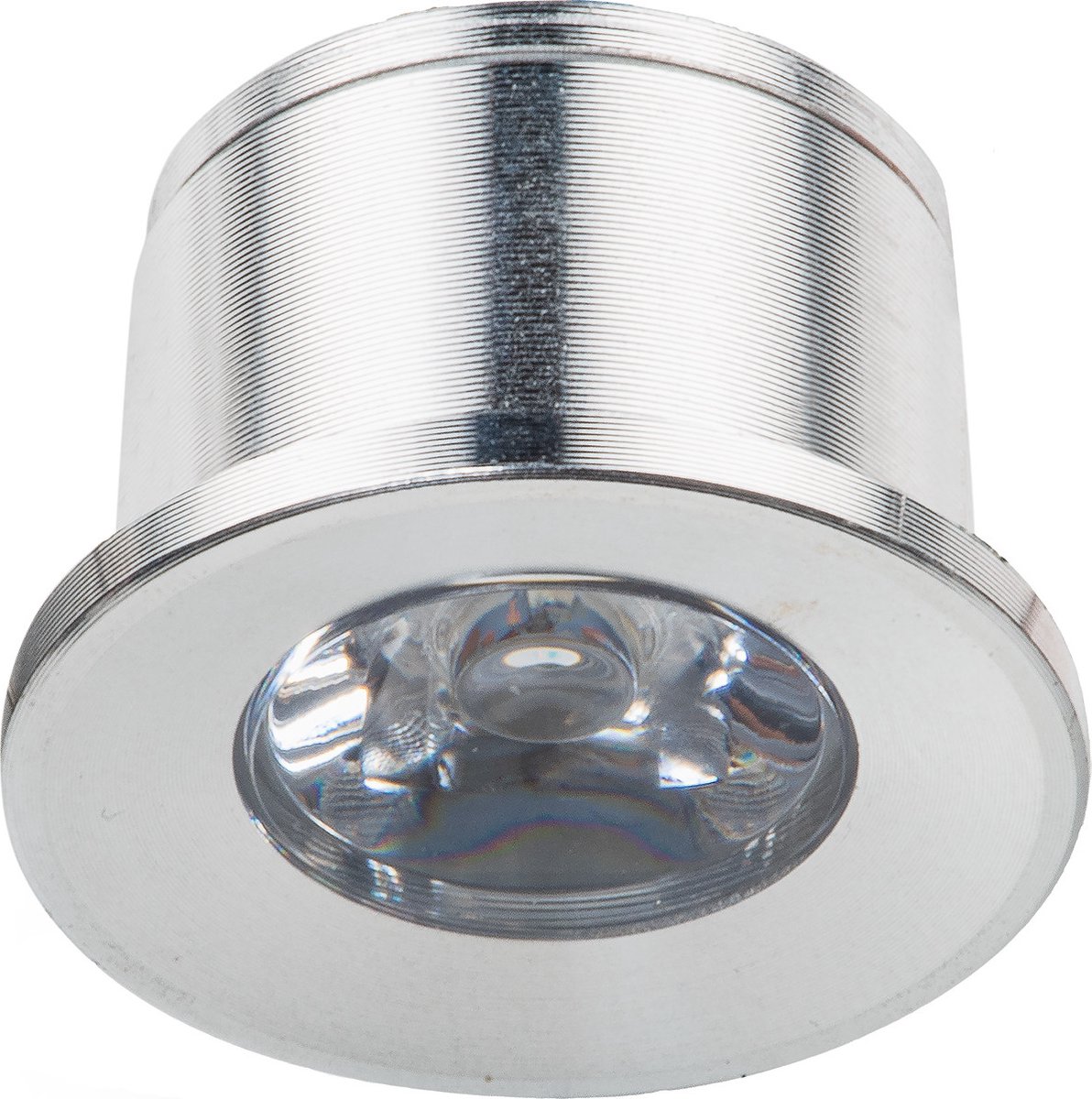 Led Veranda Spot Verlichting - 1w - Warm Wit 3000k - Inbouw - Rond - Mat Zilver - Aluminium - Ø31mm