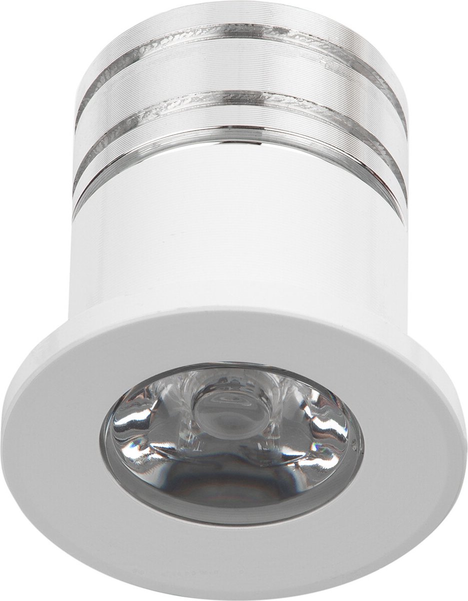 Led Veranda Spot Verlichting - 3w - Warm Wit 3000k - Inbouw - Rond - Mat Wit - Aluminium - Ø31mm