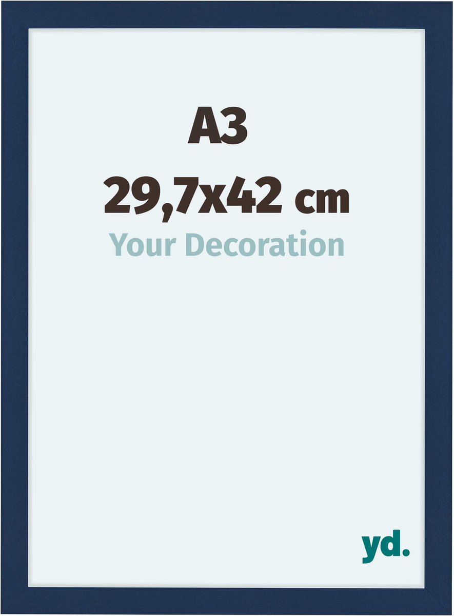 Your Decoration Como Mdf Fotolijst 29,7x42cm A3 Donker Geveegd - Blauw