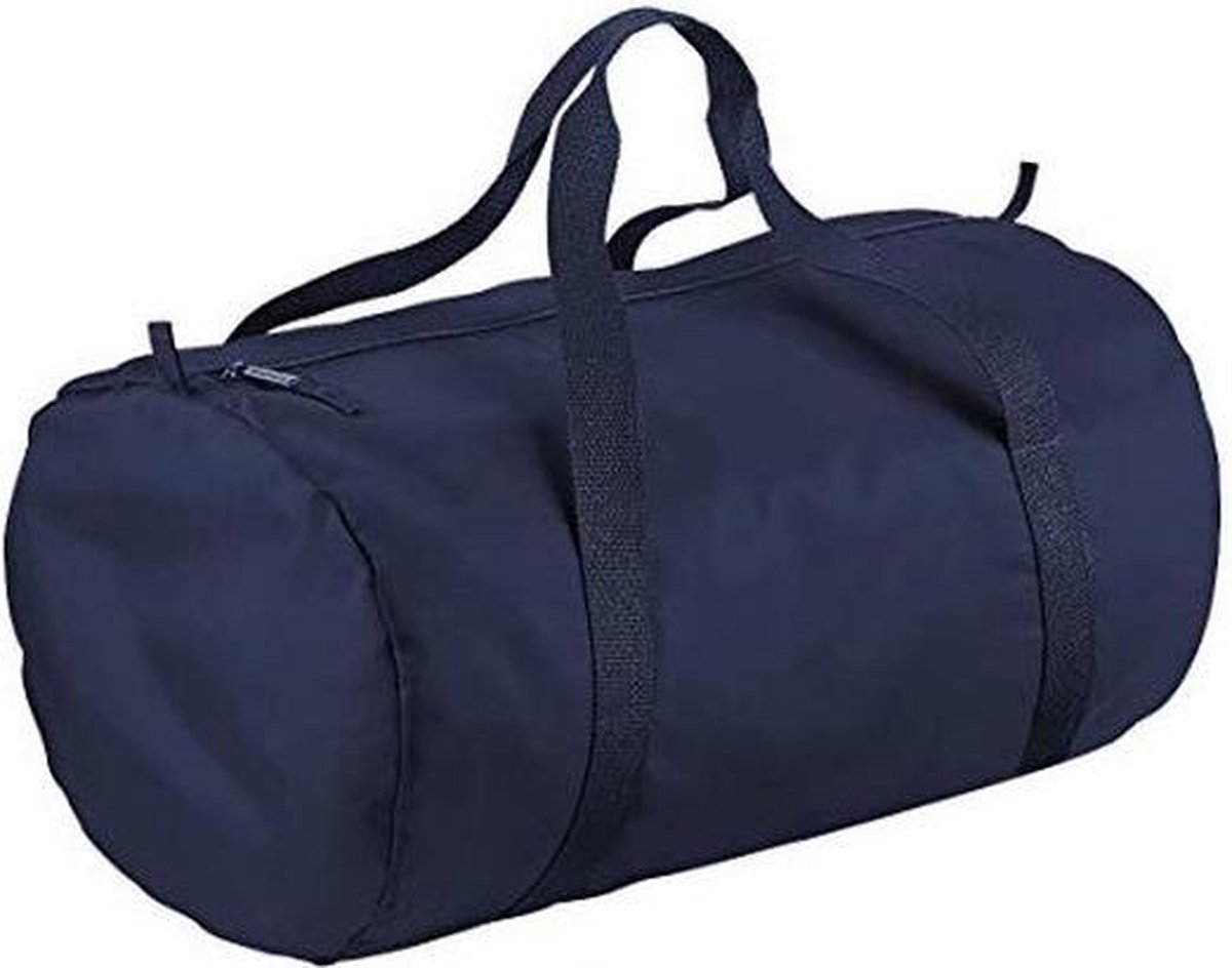 Decoris Set Van 2x Kleine Sport/draag Tassen 50 X 30 X 26 Cm En Donkerblauw - Sporttassen - Zwart