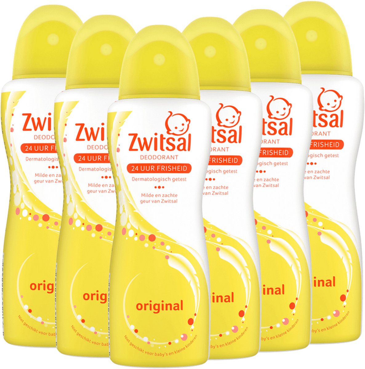 Zwitsal - Deodorant Spray - Orgineel - 6 X 100 Ml - Voordeelverpakking