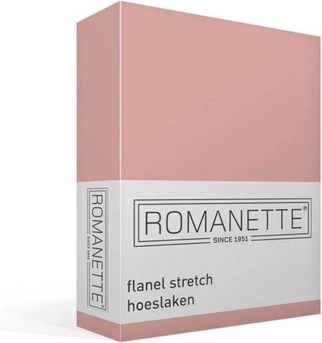 Romanette Flanellen Stretch Hoeslaken Poederrose-80/90/100 X 200/210/220 Cm - Roze