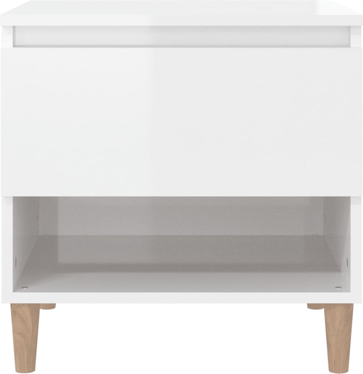 Vidaxl Nachtkastjes 2 St 50x46x50 Cm Bewerkt Hout Hoogglans Wit