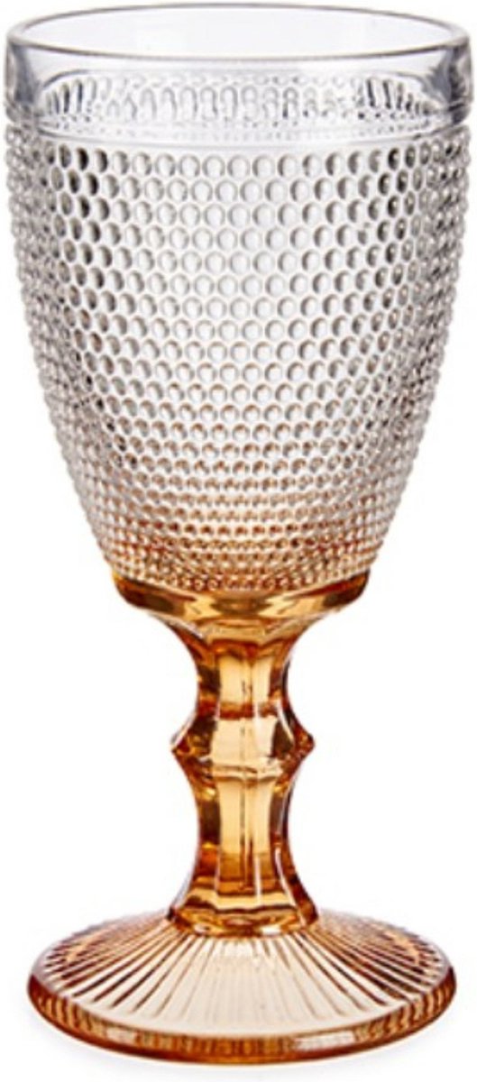 Vivalto Luxe Monaco Serie Wijnglazen Set 12x Stuks Op Gouden Voet 330 Ml - Wijnglazen