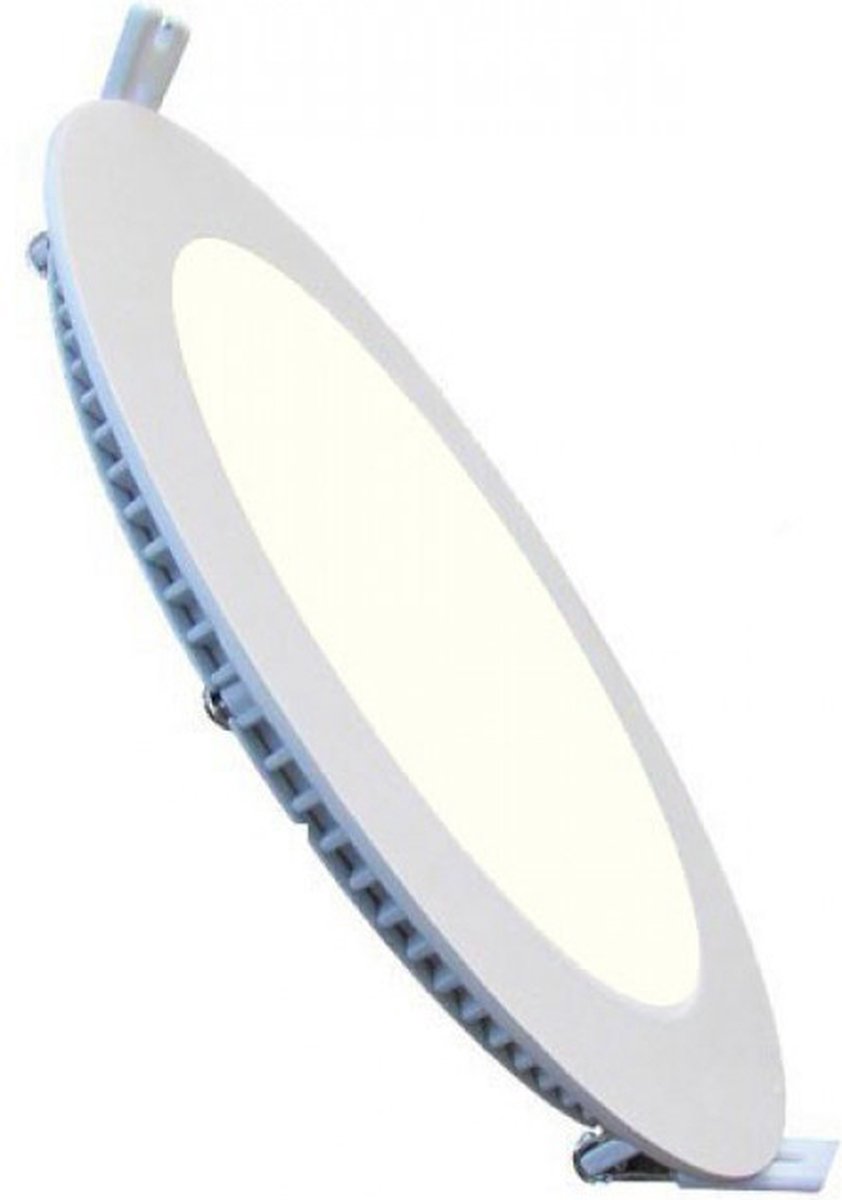 BES LED Led Downlight Slim Pro - Aigi - Inbouw Rond 20w - Natuurlijk Wit 4000k - Mat Wit - Ø240mm