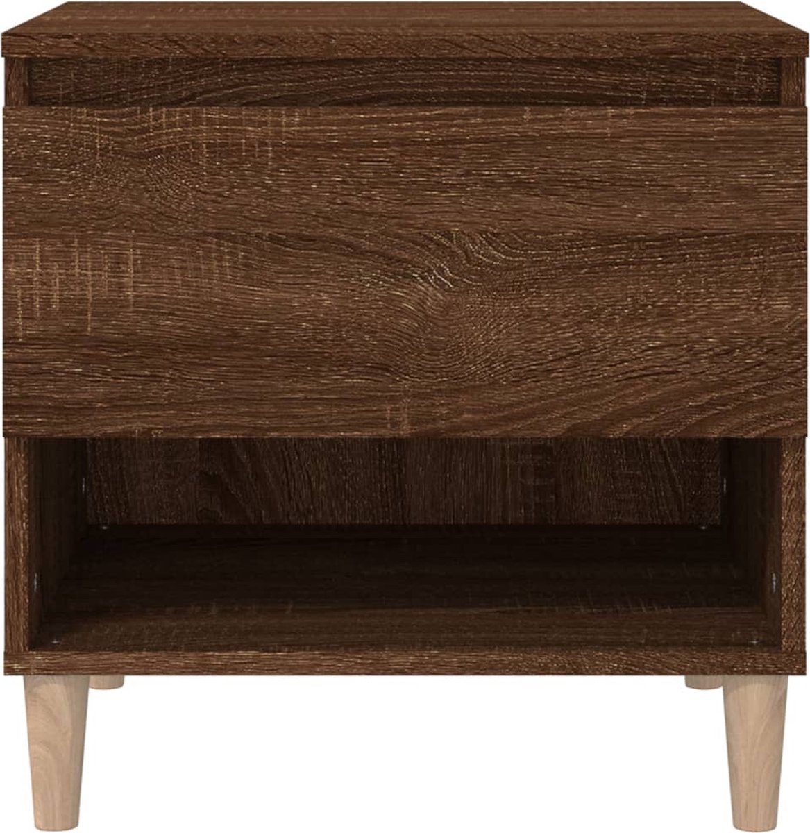 Vidaxl Nachtkastjes 2 St 50x46x50 Cm Bewerkt Houteikenkleurig - Bruin