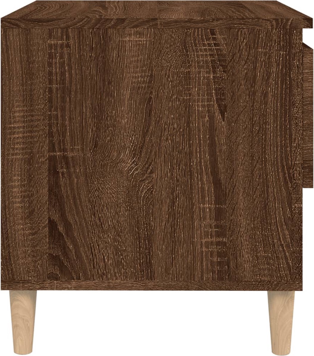 Vidaxl Nachtkastjes 2 St 50x46x50 Cm Bewerkt Houteikenkleurig - Bruin