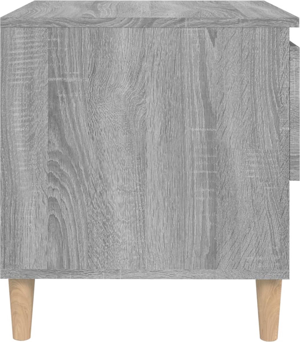 Vidaxl Nachtkastjes 2 St 50x46x50 Cm Bewerkt Hout Sonoma Eiken - Grijs