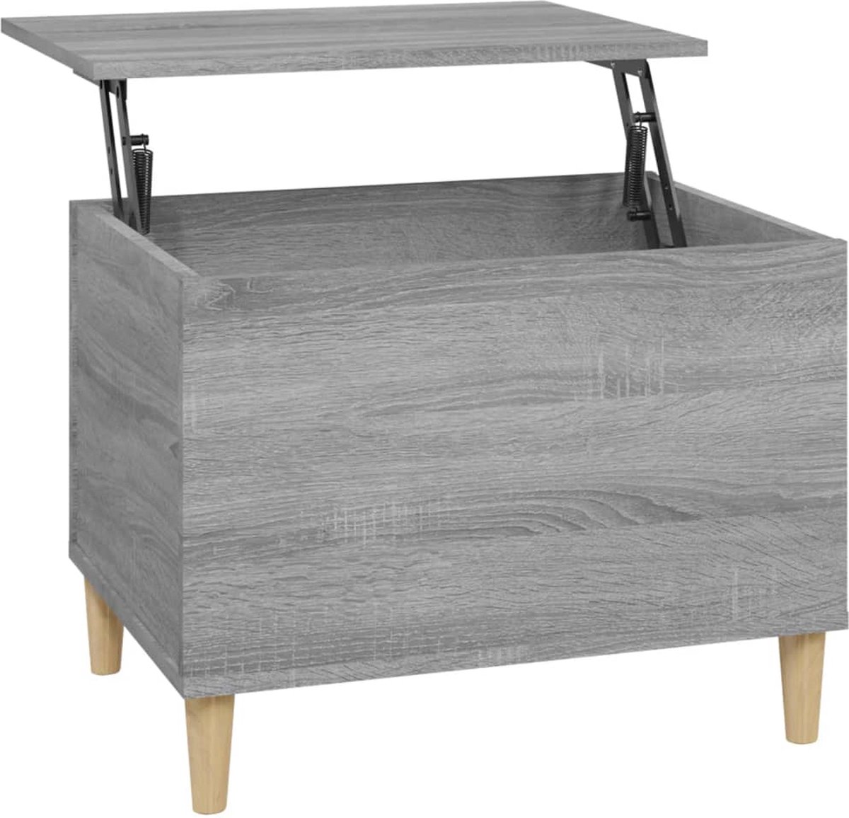 Vidaxl Salontafel 60x44,5x45 Cm Bewerkt Hout Sonoma Eikenkleurig - Grijs