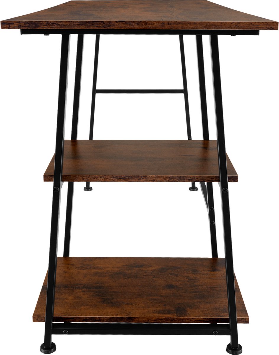 Tectake - Bureau Paisley 120x50x73,5cm - Indrustrieel Donker - 404696 - Bruin