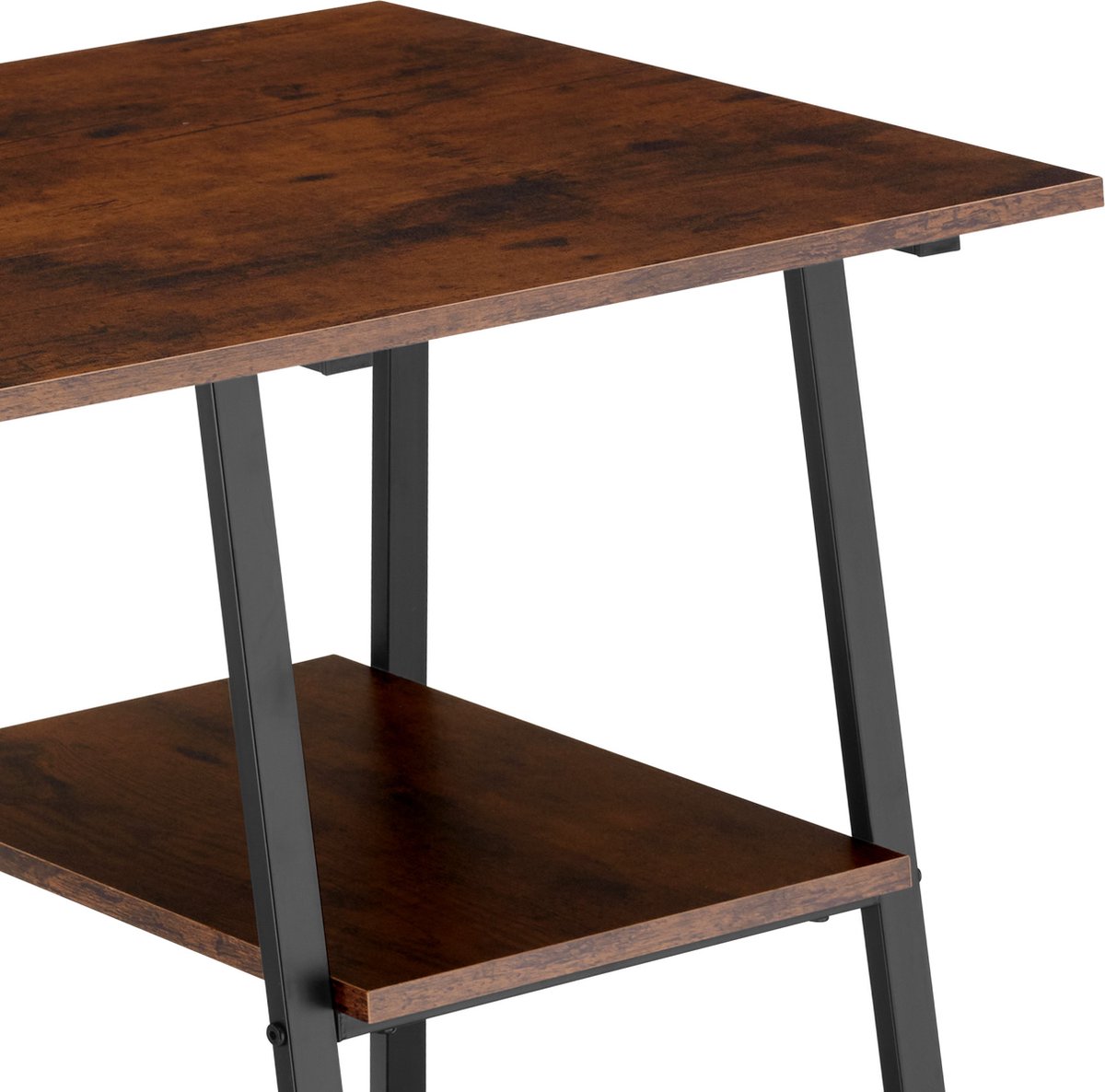 Tectake - Bureau Paisley 120x50x73,5cm - Indrustrieel Donker - 404696 - Bruin