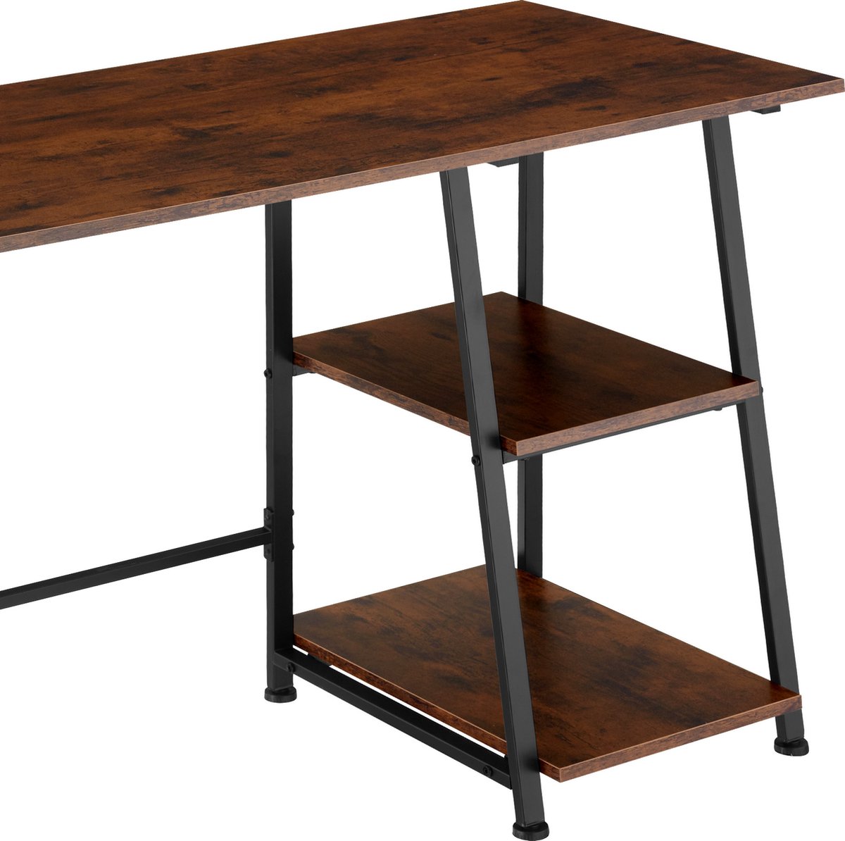 Tectake - Bureau Paisley 120x50x73,5cm - Indrustrieel Donker - 404696 - Bruin
