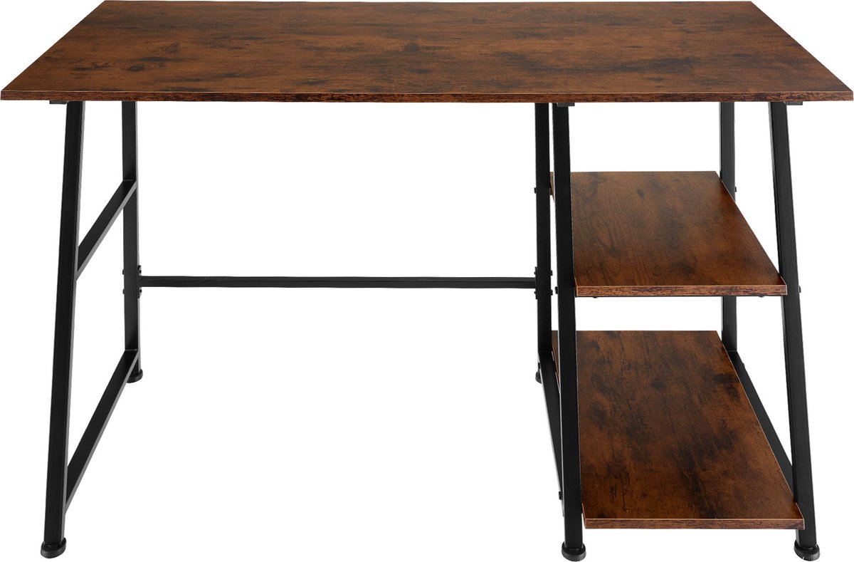 Tectake - Bureau Paisley 120x50x73,5cm - Indrustrieel Donker - 404696 - Bruin