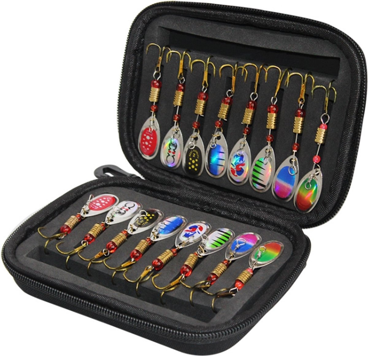 Haushalt 66249 - Vis Accessoires - Blinkerset Met Tas - 16 Verschillende Blinkers