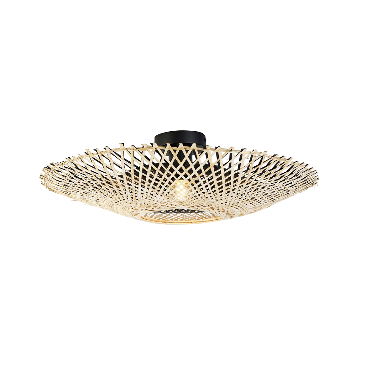 QAZQA Oosterse plafondlamp rotan 50 cm - Rina