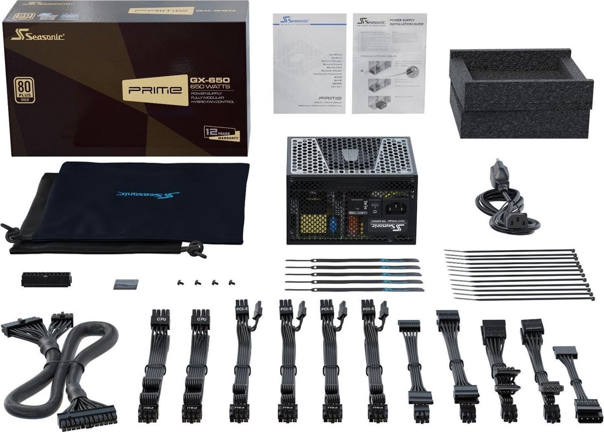 Seasonic Prime GX-650 power supply unit 650 W ATX - Zwart