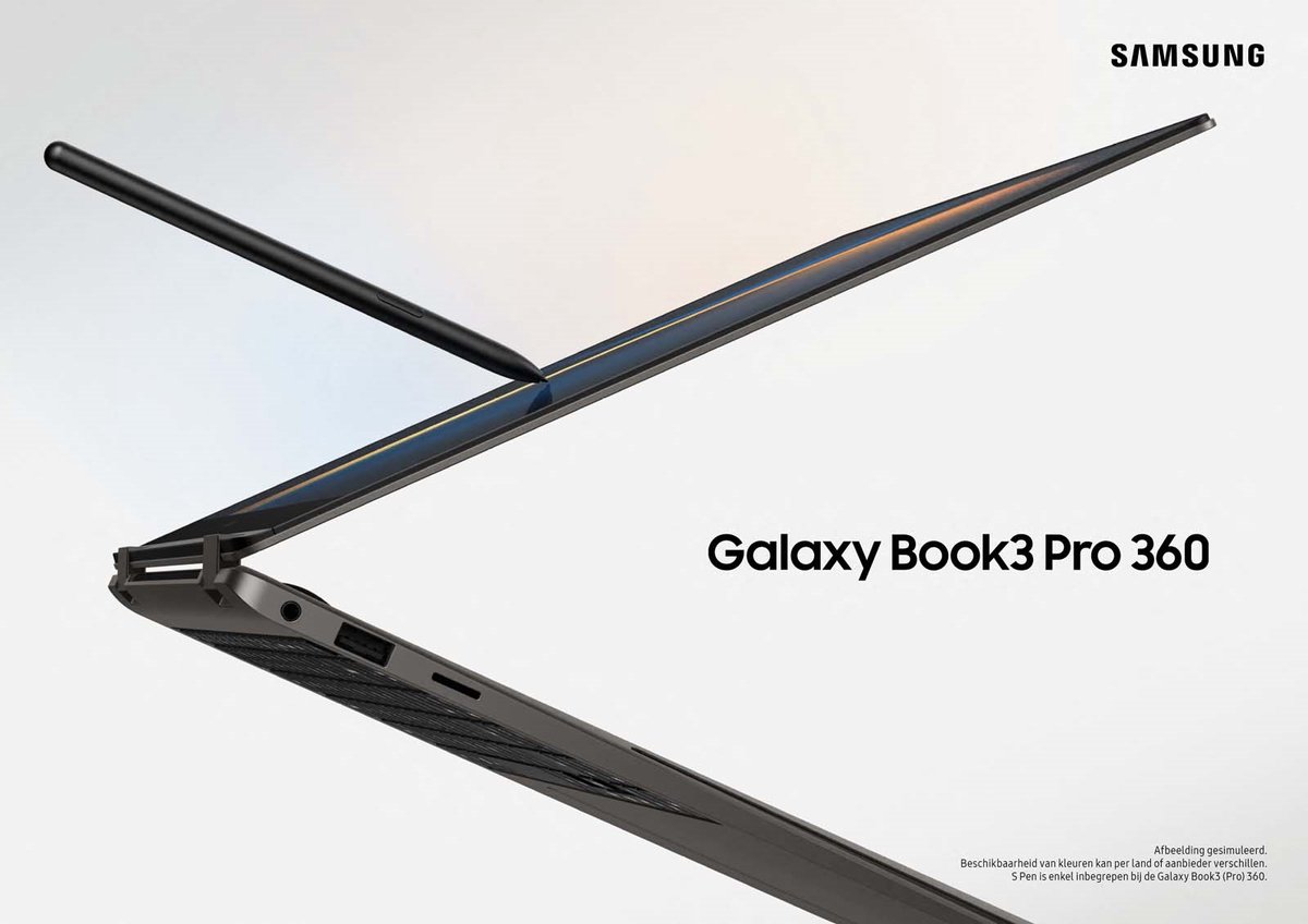 Samsung Galaxy Book3 360 15" FHD touch 16GB | 512GB (Graphite) - Zwart