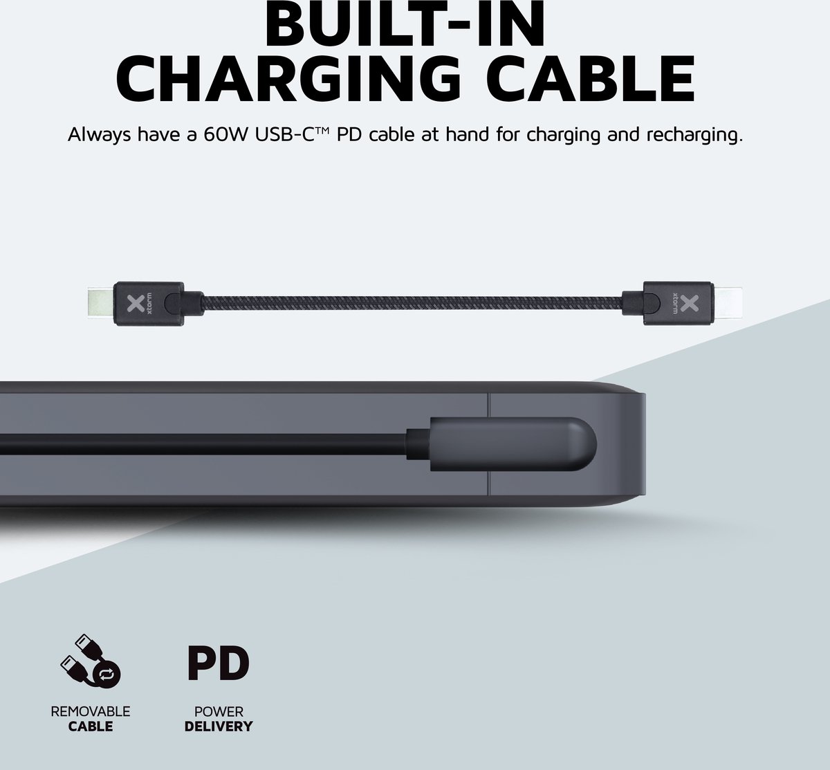 Xtorm powerbank 60W Titan XB401 - Zwart