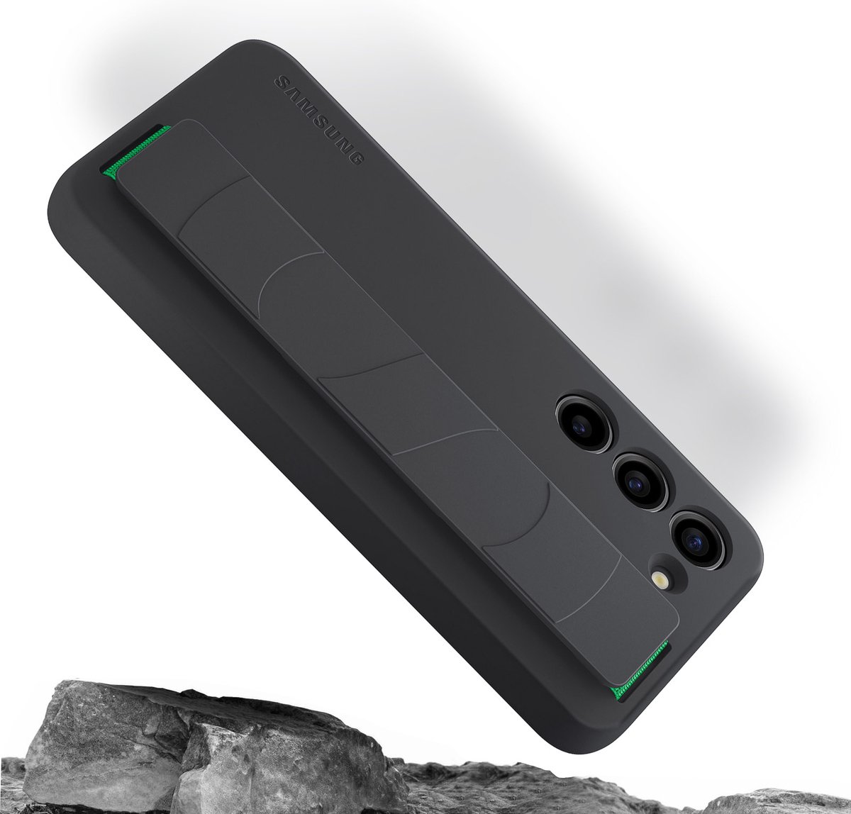 Samsung Galaxy S23 Plus Siliconen Hoesje met Band - Zwart