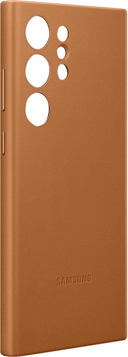 Samsung Galaxy S23 Ultra Leren Hoesje Camel