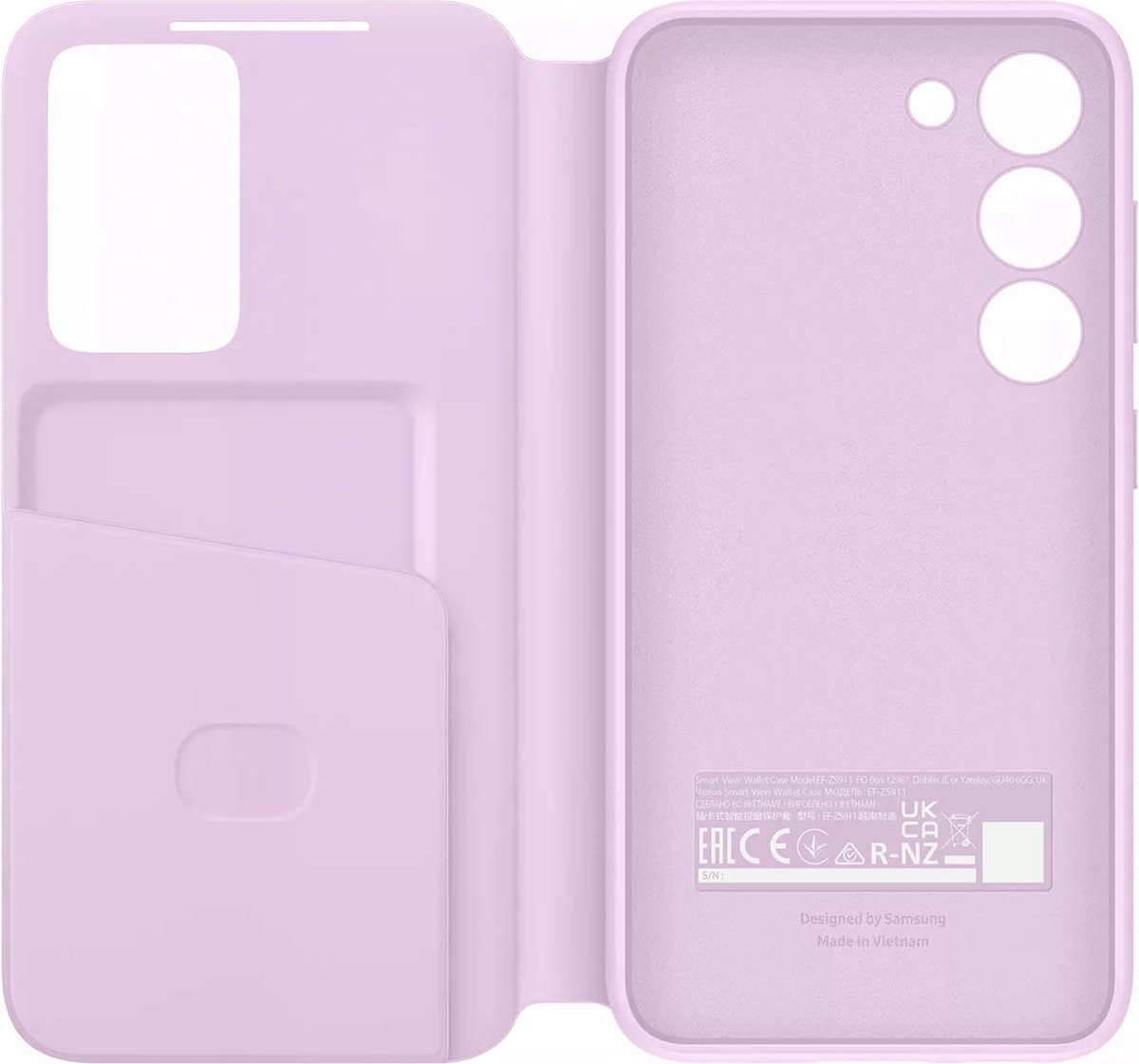 Samsung Galaxy S23 Smart View Wallet Case Lavender - Púrpura