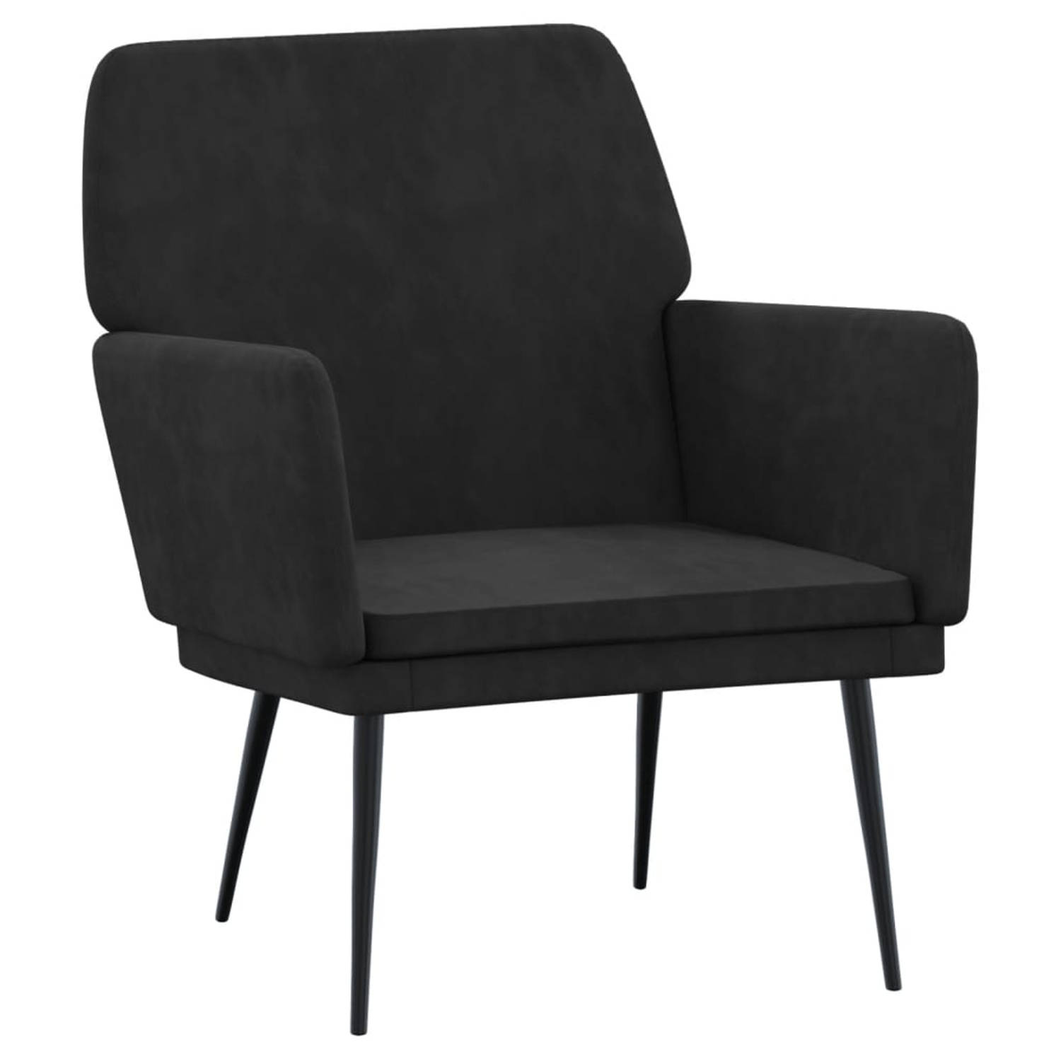 Vidaxl Fauteuil 62x79x79 Cm Fluweel - Negro