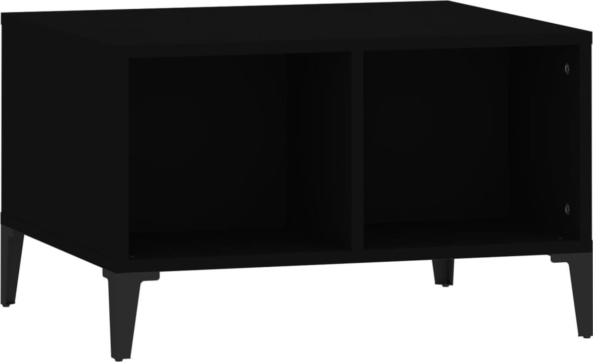 Vidaxl Salontafel 60x50x36,5 Cm Bewerkt Hout - Negro