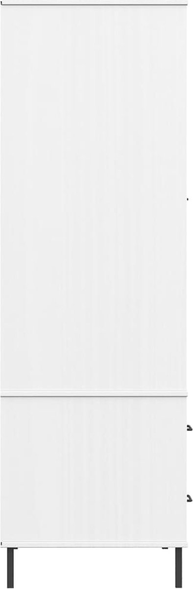 Vidaxl Kledingkast Met Metalen Poten Oslo 90x55x172,5 Cm Hout Wit