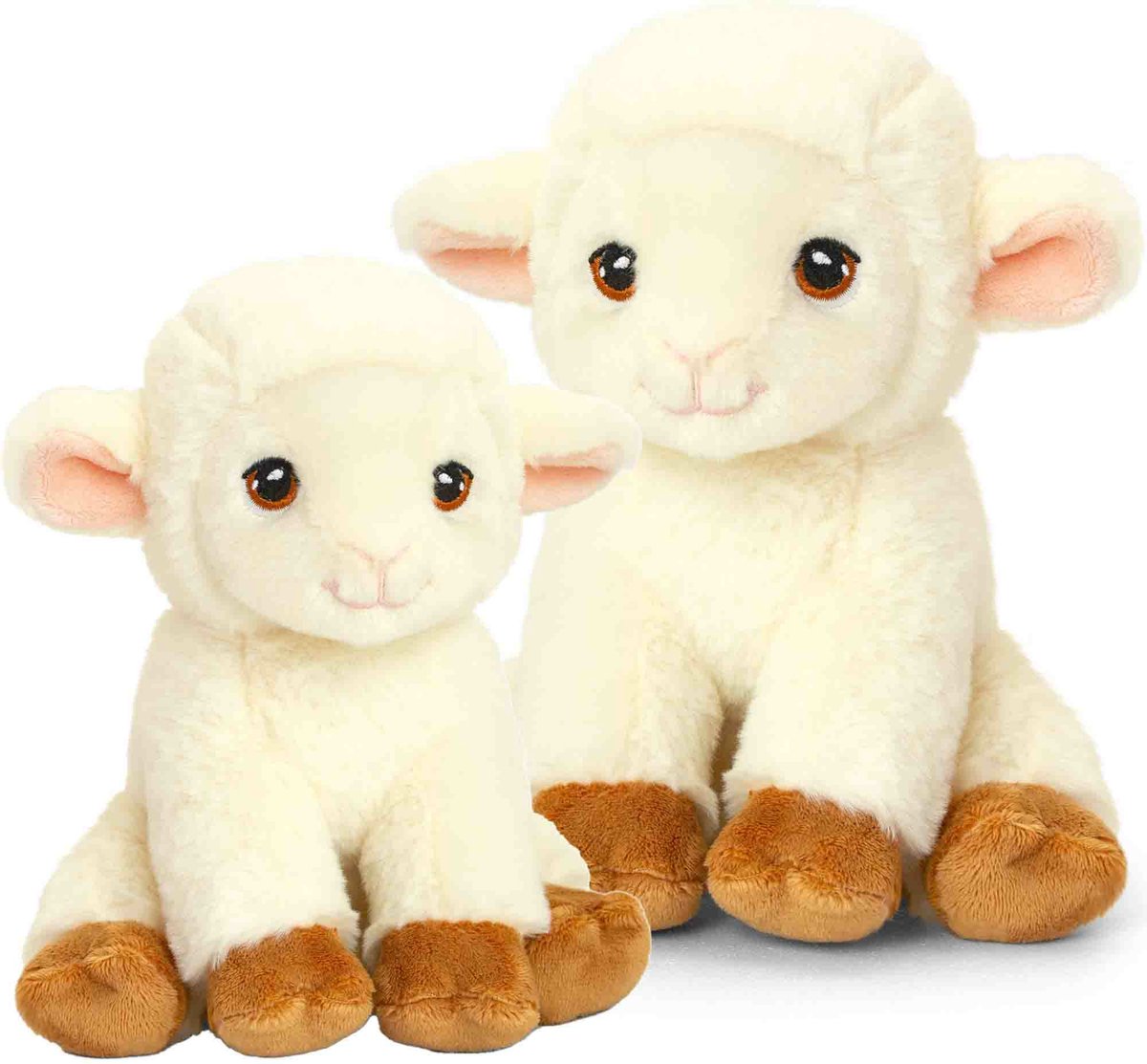 Keel Toys Pluche Knuffels Schapen Familie 18 En 25 Cm - Knuffel Boederijdieren