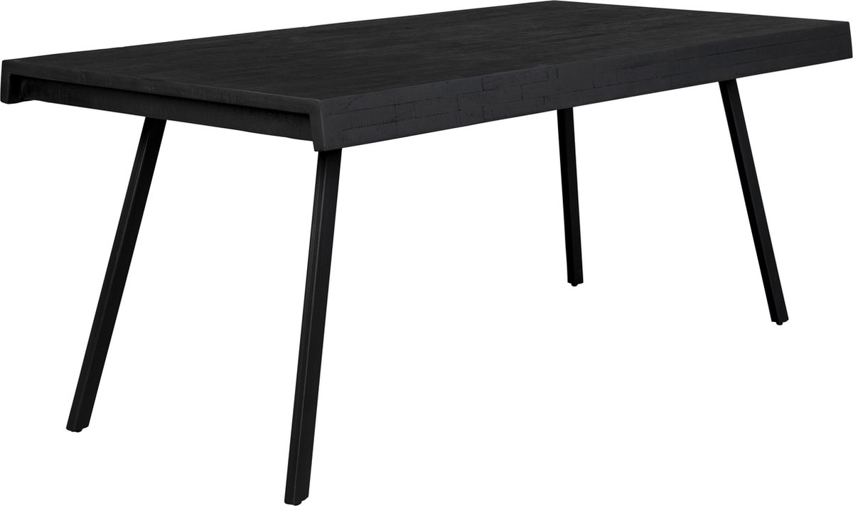 MOOS Giga Meubel Gm Eettafel 160cm - Teakhout & Metaal - Tafel Suri - Zwart