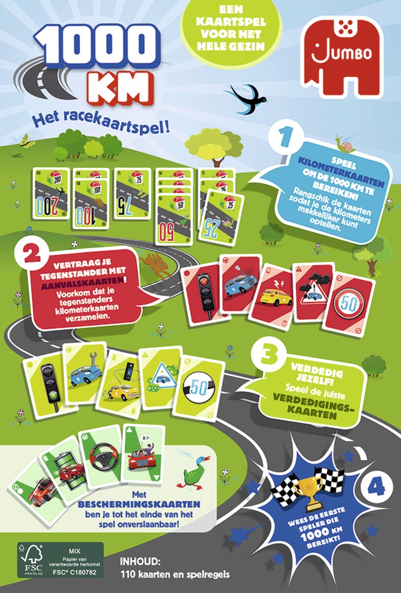 Jumbo Spel 1000 KM Kaartspel