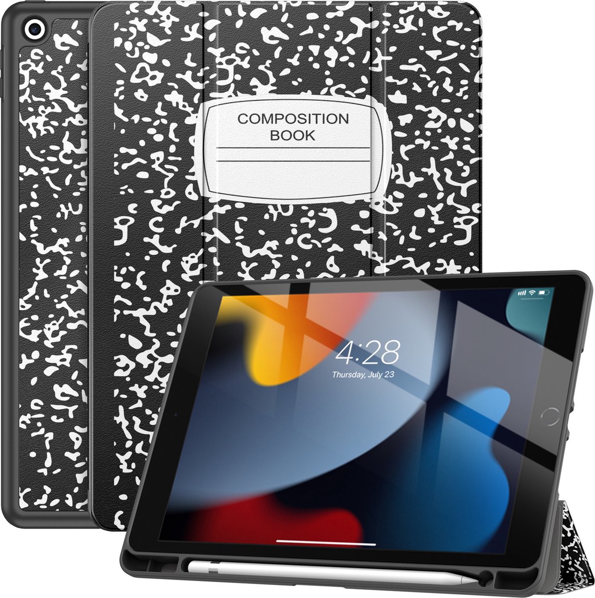 Solidenz TriFold Hoes iPad 9 / iPad 8 / iPad 7 - 10.2 inch - Boek