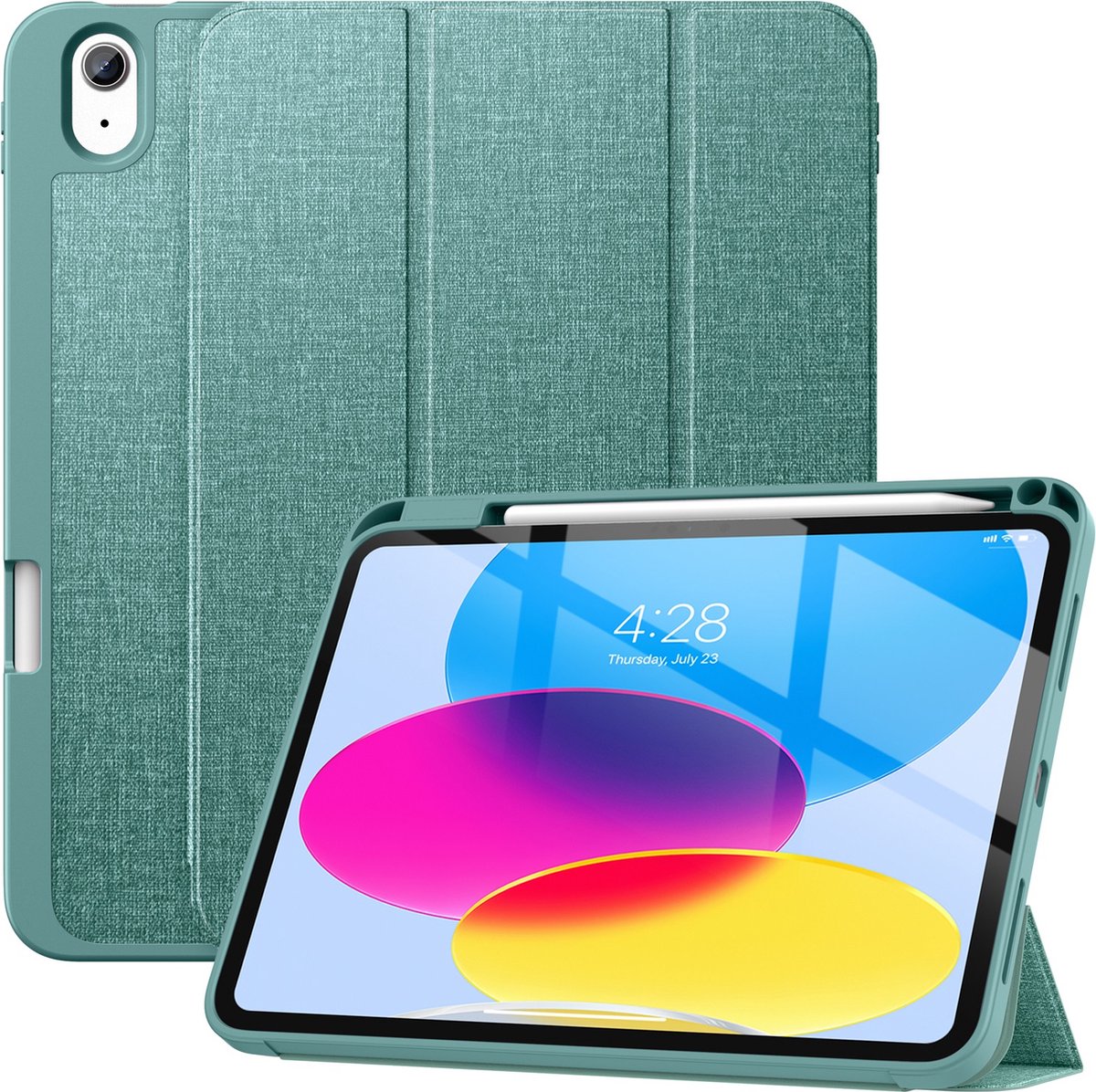 Solidenz TriFold Hoes iPad 10 - 2022 10.9 inch - Licht - Groen