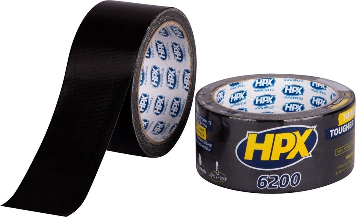 HPX Pantsertape | Zwart | 48mm x 10m - CB5010