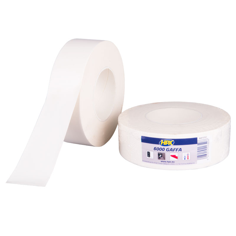 HPX Gaffer 6000 tape | Wit | 50mm x 50m - AW5050