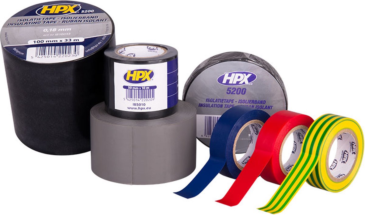 HPX PVC isolatietape | Zwart | 15mm x 10m - IB1510