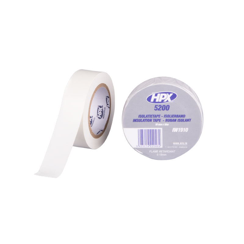 HPX PVC isolatietape | Wit | 19mm x 10m - IW1910