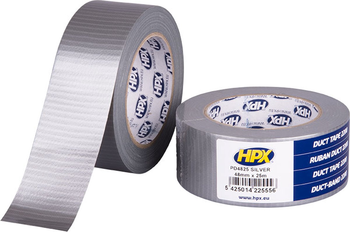 HPX Duct tape 2200 | Zilver | 48mm x 25m - PD4825