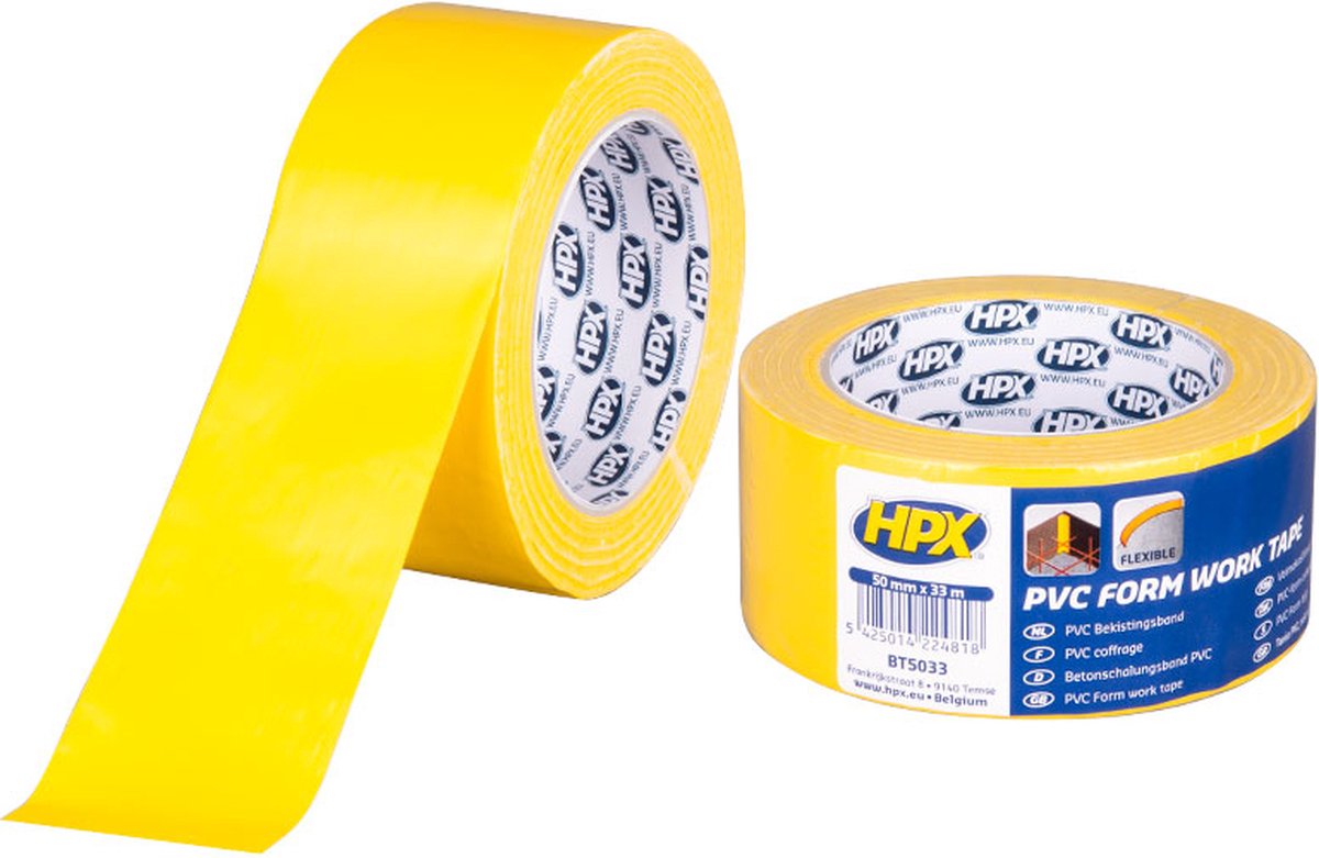 HPX PVC bekistingsband | 50mm x 33m - BT5033