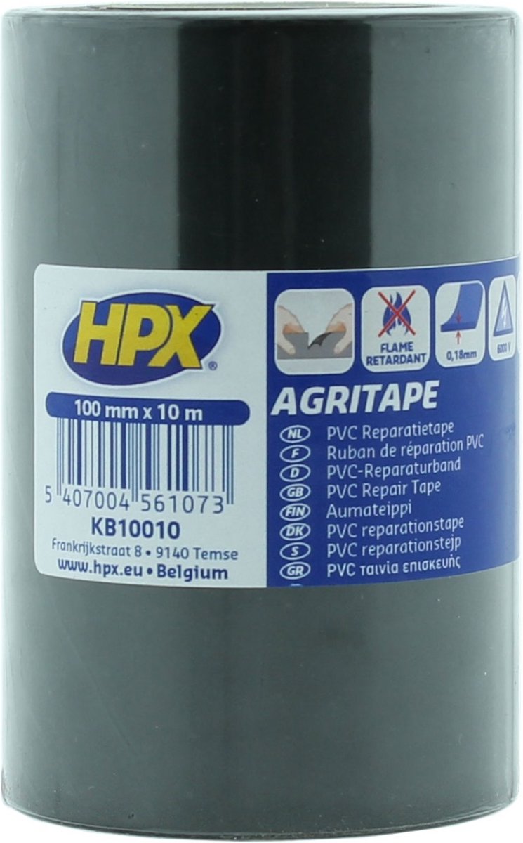 HPX Agritape | Zwart | 100mm x 10m - KB10010