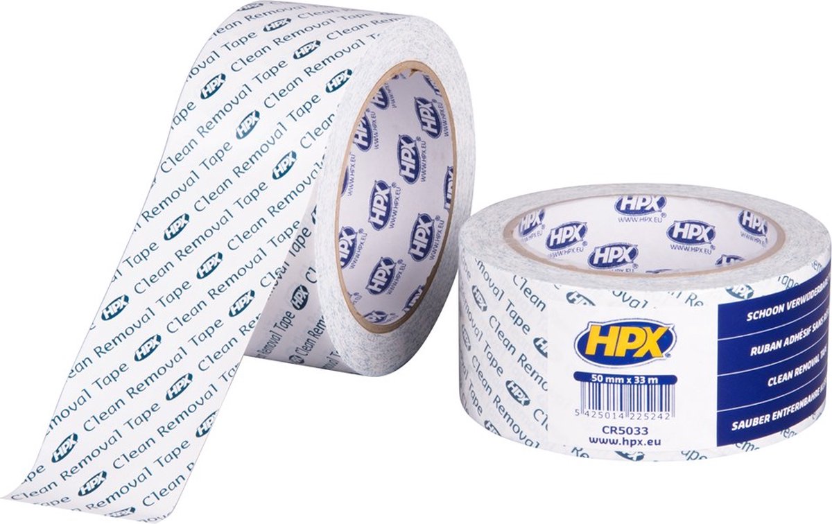 HPX Schoonverwijderbare PVC tape | 50mm x 33m - CR5033