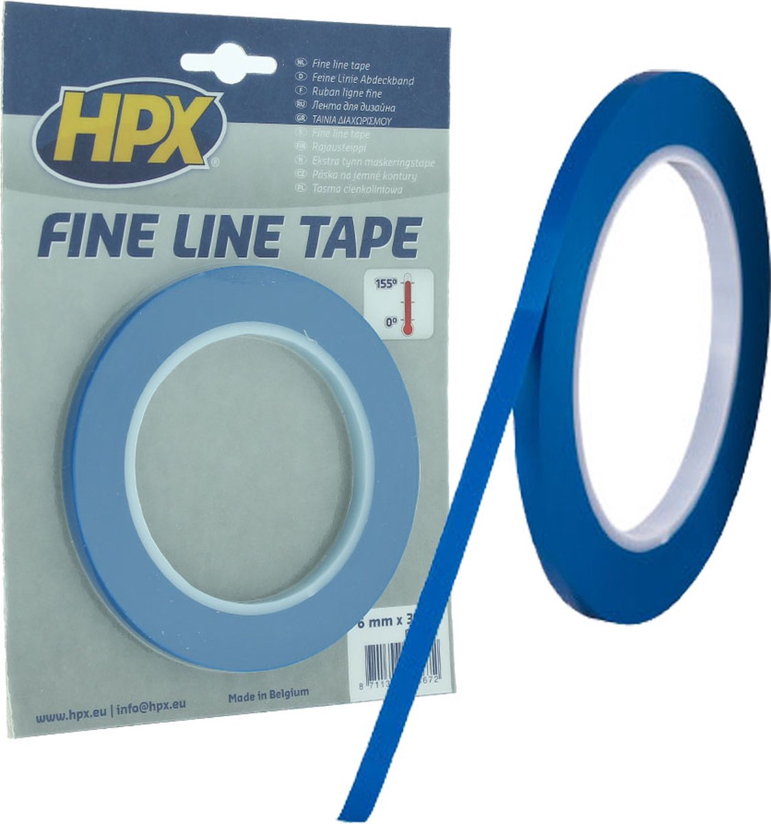 HPX Fine line tape (lineerband) | Blauw | 6mm x 33m - FL0633