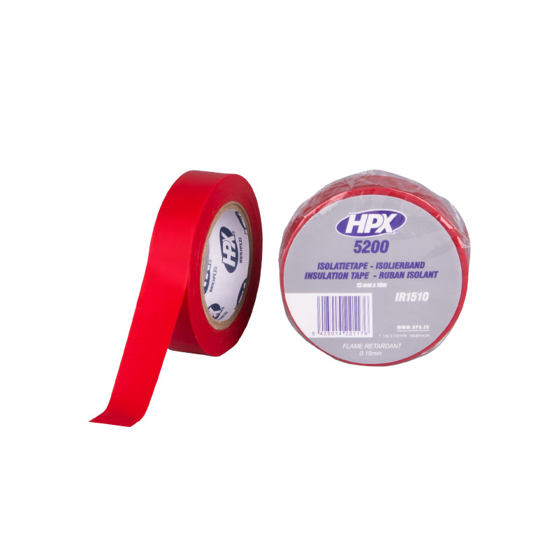 HPX PVC isolatietape | Rood | 15mm x 10m - IR1510