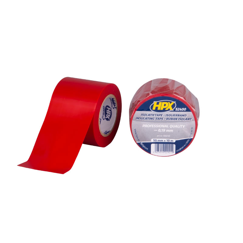 HPX PVC isolatietape | Rood | 50mm x 10m - RI5010