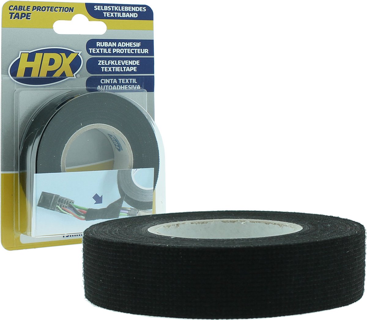 HPX Kabelbeschermingstape | Zwart | 19mm x 10m - TP1910