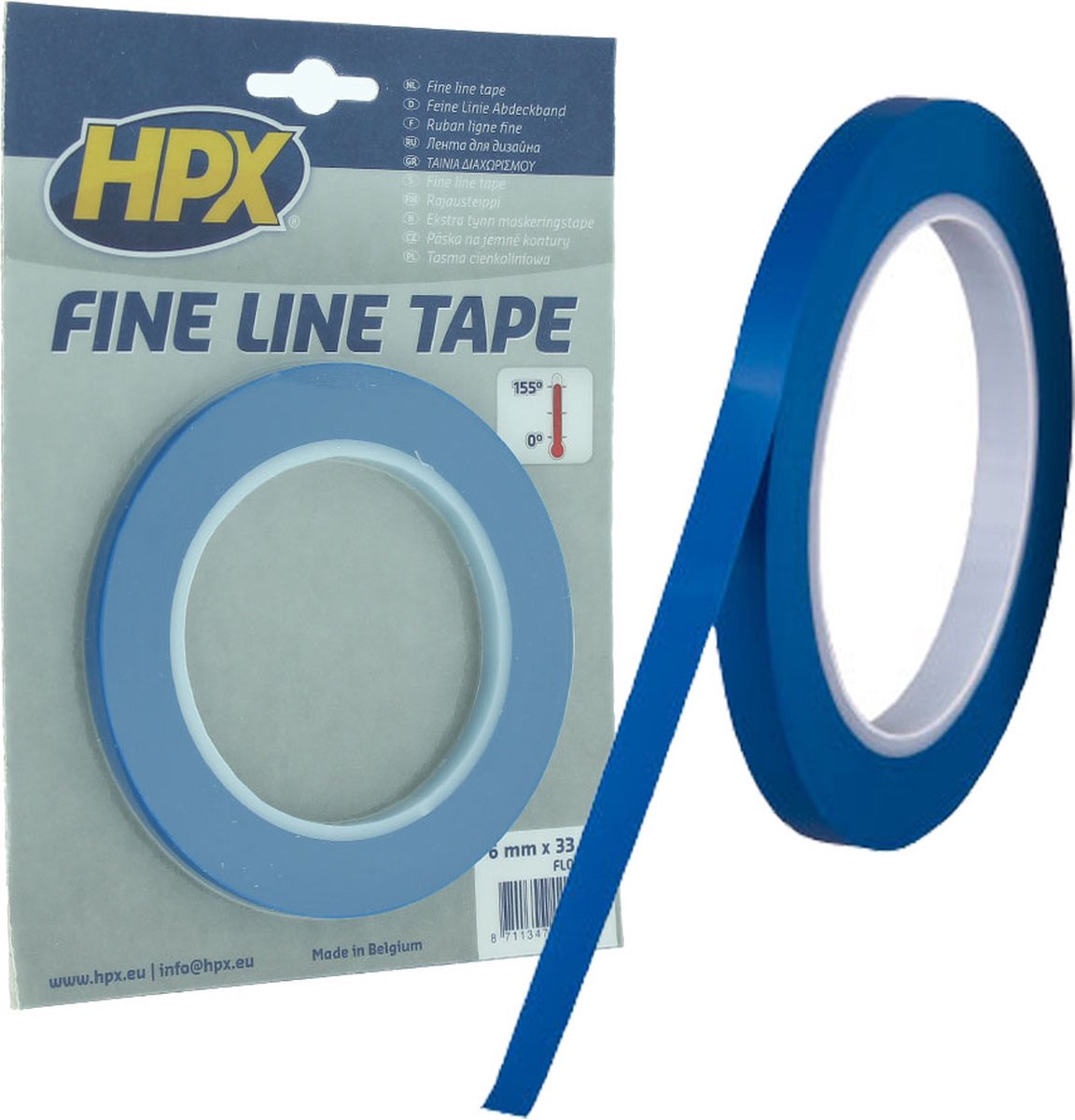 HPX Fine line tape (lineerband) | Blauw | 9mm x 33m - FL0933