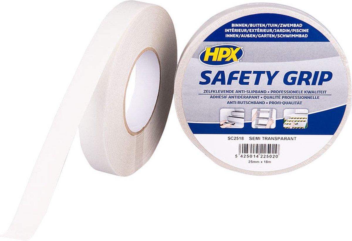 HPX Anti-slip tape | Semi-transparant | 25mm x 18m - SC2518