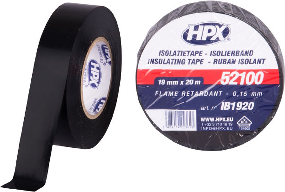 HPX PVC isolatietape VDE | Gemengd | 19mm x 20m | set van 10 - IC1920